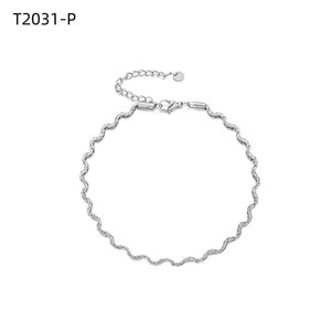 Amy Amy Fashion <b>Anklet</b> Stainless Steel <b>Silver</b> Plated Classic Style Women's Gift Jewelry T2031 - Product Image 1