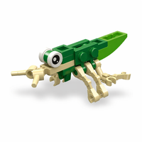 Set de Bloques de Construcción de Insectos (Gafanhoto), Juguete Educativo STEM, Ladrillos DIY, Kit de Modelo Animal, Regalo para Niños de 6 Años en Adelante