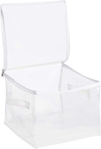 Juego de Bolsas de Almacenamiento Rectangulares Transparentes de PVC, 3 Organizadores de Malla Plegables, Almacenamiento de Ropa, Artículos Diversos para el Dormitorio, Diseño Transparente con Cierre - Product Image 6