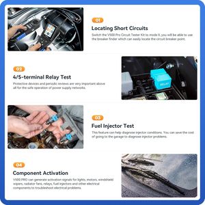 בודק מעגלים לרכב EU Stock VDIAGTOOL V500 PRO 9V-30V, בודק מעגלי חשמל לרכב, בודק ממסר, בודק מזרק, כלי מכני - Product Image 6