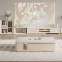 Meubles de salon modernes de style nordique en bois avec rangement, meuble TV, support TV, table basse