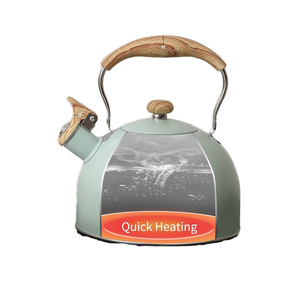 European 2.5L Stainless Steel Whistling <strong>Kettle</strong> Gas Induction Cooker Compatible Universal Tea Coffee Water <strong>Kettle</strong> Blue Green - Product Image 4