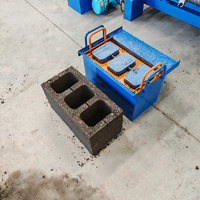 Machine à fabriquer des blocs creux en béton électrique portable, 3 cavités, moule manuel pour briques de ciment, blocs creux emboîtables en ciment