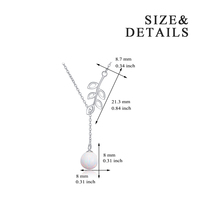 Vente d'usine 925 Sterling Silver Leaf Opal Ball Long Chain Y Collier pour les femmes