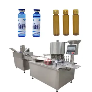 YB-K12 Automatic Grade Small Automatic Glass Penicillin Bottle Liquid Oral vial Filling Sealing Capping Machine