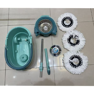 <span class=keywords><strong>Seau</strong></span> de vadrouille rotative à 360 degrés pour nettoyer la maison avec deux têtes de vadrouille et <span class=keywords><strong>seau</strong></span> avec ensemble d'essoreuse - Product Image 2