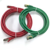 Kabel Jaringan Telekomunikasi OEM/ODM Cat6 SSFTP PVC Tembaga Bebas Oksigen LAN RJ45 Ethernet Patch Cord FX-CT11-C6-SSFTP-5M