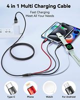 Câble multifonction PD 100W 20W Chargement rapide USB a Type C vers L Type C Câble Turbo 100W Câble USB 4 en 1