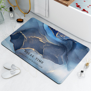 water absorbing rollable soft diatomite bath mat fast drying bath mat