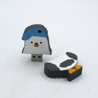 Flashdisk Karet Bentuk Ayam Kartun Kustom 8G 16G USB Flash Drive PVC Bentuk Ayam Kreatif