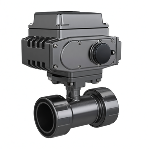 Vanne à bille électrique COVNA en PVC-U, type régulateur, double union, motorisée, 220V, avec actionneur électrique - Product Image 1