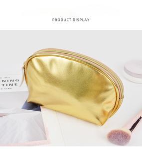 Pochette de soirée pour femmes et filles, sac à main tendance en cuir PU doré métallisé, fermeture éclair, léger, résistant à l'eau, portable - Product Image 2