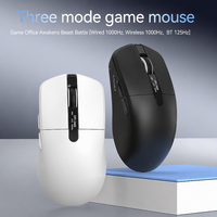 X12 Mouse Gaming Nirkabel Tri-Mode Sensor PAW3311 12000DPI RGB Dock Pengisian Daya Magnetik Layar LED untuk Kantor Gaming PC Laptop