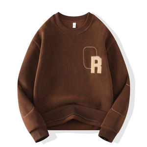 Felpa da <span class=keywords><strong>Uomo</strong></span> alla Moda all'Ingrosso Spessa Sottogiacca con Collo Rotondo e Interno in Pile Double-Face Calda Maglia Top - Product Image 1