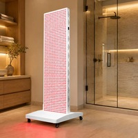 Panneau de luminothérapie rouge professionnel pour tout le corps, OEM, marque privée, lumière LED proche infrarouge avec support mobile