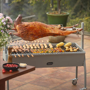 99 ซม.สแตนเลสเชิงพาณิชย์ถ่าน Rotisserie ย่างความจุ 50 กก.สําหรับแกะหมูหมูสําหรับบ้านบาร์บีคิว - Product Image 1