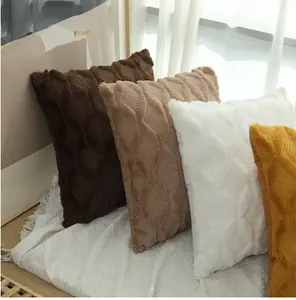 Bán Buôn Sang Trọng Gối Màu Sắc Tinh Khiết Sofa Đơn Giản Sáng Tạo Hình Học Kim Cương Khối Thêu Đệm