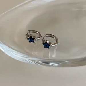Fashion Personality Elegant Simple Earring Brass Clip Hoop Earring Zircon Star Drop Earring Jewelry for Women Girls - Product Image 4