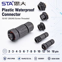 Connecteur circulaire étanche IP68 LTW BD X-Lok Alternative, mâle/femelle, à verrouillage par poussée, 2, 3, 4, 5, 6, 7, 8, 9, 10, 12, 14, 18 broches