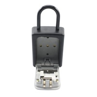Boîte à clés YH9217, boîte de rangement pour clés à combinaison avec code réinitialisable, boîte de sécurité pour clés portable à 4 chiffres