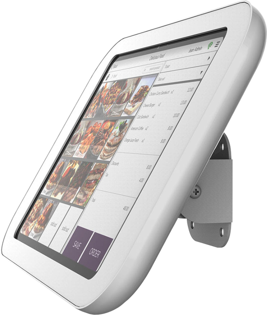 Security Metal Enclosure Adjustable Tablet Wall Mounted Holder With Lock Anti Theft Lockable Tablet Counter Pos Stand for Ipad