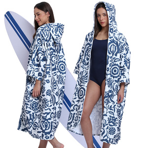 Cape à capuche zippée pour adulte en microfibre synthétique 220 g/m² – Peignoir de bain et de plage - Product Image 5