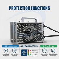 Chargeur de batterie embarqué 48V intelligent OBC pour batteries lithium LiFePO4, étanche, pour véhicules électriques, voiturettes de golf, camping-cars, applications marines