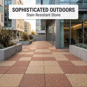 Dalles de pavé en quartz robustes de 20 mm d'épaisseur, résistantes à la circulation, pour la construction de passerelles de parcs publics - Product Image 1