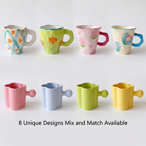 Tasses à café en céramique personnalisées avec logo, cadeau créatif, tasse à thé en porcelaine avec soucoupe pour la maison et le bureau - Product Image 6
