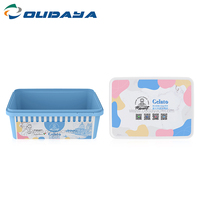Contenedor Rectangular de Plástico PP Ecológico de 1.1L 1KG, Hecho con Materiales Reciclados, con Tapa con Cierre de Seguridad para Uso Alimentario