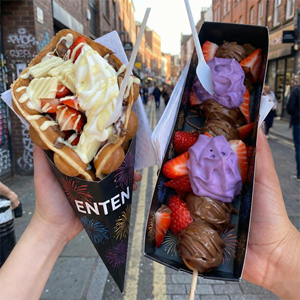 Portaconos de Papel Desechable de Grado Alimenticio Personalizado para Papas Fritas, Crepas, Huevos, Waffles de Burbujas, Comida Callejera, Churros de Menta con Logotipo - Product Image 1