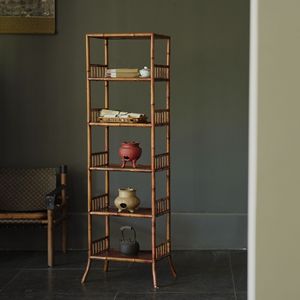 Étagère de rangement en bambou de style chinois, bibliothèque multi-niveaux sur pied pour salle de thé, salon, étagère de présentation - Product Image 1
