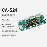 Module de charge de batterie au lithium 18650 avec double port USB 5V 2.4A Micro/Type-C et LED, pour batterie externe mobile, avec protection de circuit