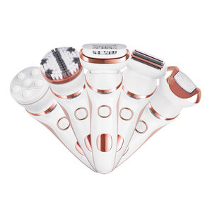 Nouvel arrivage d'épilation du visage pour femme humide et sèche avec tête d'épilateur flexible tête de rasoir détachable coussin de massage brosse de nettoyage du visage - Product Image 2