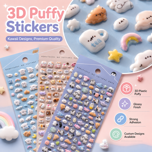 Pegatinas 3D <span class=keywords><strong>Personalizadas</strong></span> de Dibujos Animados, <span class=keywords><strong>Etiquetas</strong></span> Animadas de Plástico Kawaii <span class=keywords><strong>para</strong></span> Diarios, Agendas, Álbumes de Recortes, Embalaje de Regalos, Venta al Por Mayor - Product Image 2