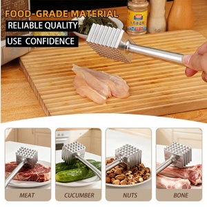 Attendrisseur à viande double face en aluminium avec long manche, marteau à steak durable pour bœuf, outil de cuisine de qualité alimentaire - Product Image 5
