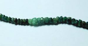 4mm Emerald Faceted Roundel Beads, Natural Shaded Emerald Beads, Precious Emerald Bead - Product Image 4
