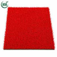 Tapis de gazon artificiel rouge vif pour extérieur, 20 mm, synthétique, pour décoration de cour et fournitures de mariage