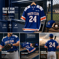Veste universitaire personnalisée OEM pour équipe de baseball avec logo imprimé numériquement par sublimation, respirante, grandes tailles pour adultes - Commande en gros