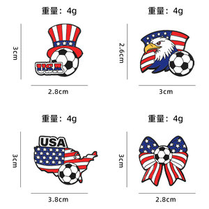 Broche souvenir événementiel de football américain en gros, drapeau américain patriotique, écusson carte aigle, épinglette émaillée Uncle Sam football - Product Image 6