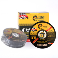 Disque de découpe métallique abrasif de 4,5 pouces (115 mm) pour meuleuse d'angle, fabriqué en Chine