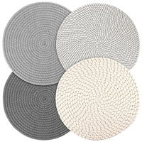 Sets de table ronds tressés, sets de table de cuisine, dessous de plat pour casseroles et poêles chaudes