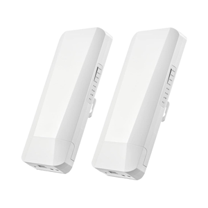 Ngoài trời không dây cầu 5.8GHz 1-3Km khoảng cách 2X <span class=keywords><strong>100Mbps</strong></span> cổng Ethernet 24V PoE Adapter 2 gói-new hỗ trợ 4G 5G tường lửa - Product Image 1