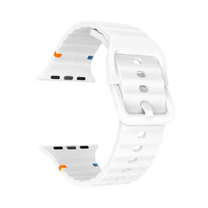 Correa de Reloj Deportiva de Silicona con Patrón de Ondas Cosidas, Compatible con Apple Watch Ultra 9876543210 Series SE - Product Image 6