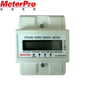 Ba 3 giai đoạn bốn 4 dây 4 mô-đun kỹ thuật số Din Rail điện năng lượng mét - Product Image 6