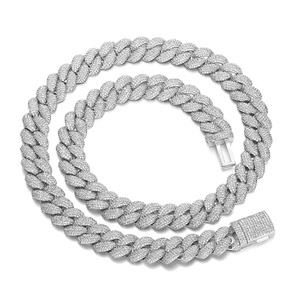 Set di Collana e Bracciale Cuban Link in Argento 925 OEM ODM di Lusso per Matrimoni, Cerimonie e Abbinamenti Streetwear Urbani - Product Image 2