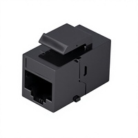 Conector Keystone Cat6 RJ45 UTP de 90 Grados, Negro, Sin Herramientas, Fácil de Instalar, Módulo Ethernet para PC, Hogar, Oficina, Centro de Datos