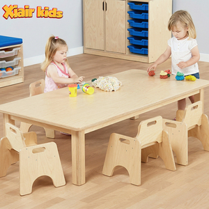 Muebles de Madera para Aula de Preescolar Montessori, Juego de Mesa y Sillas para Guardería, Centro de Aprendizaje para Niños - Product Image 1