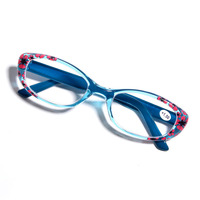 Vente en gros de lunettes de lecture ovales à fleurs élégantes pour femmes