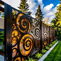 EKOO Maßgefertigte Lasergeschnittene Metall-Terrassengeländer-Paneele Moderner Stil Sichtschutz Balkon-Design für Villennutzung